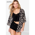 Tropical Printed Woven Women Kimono Jacket